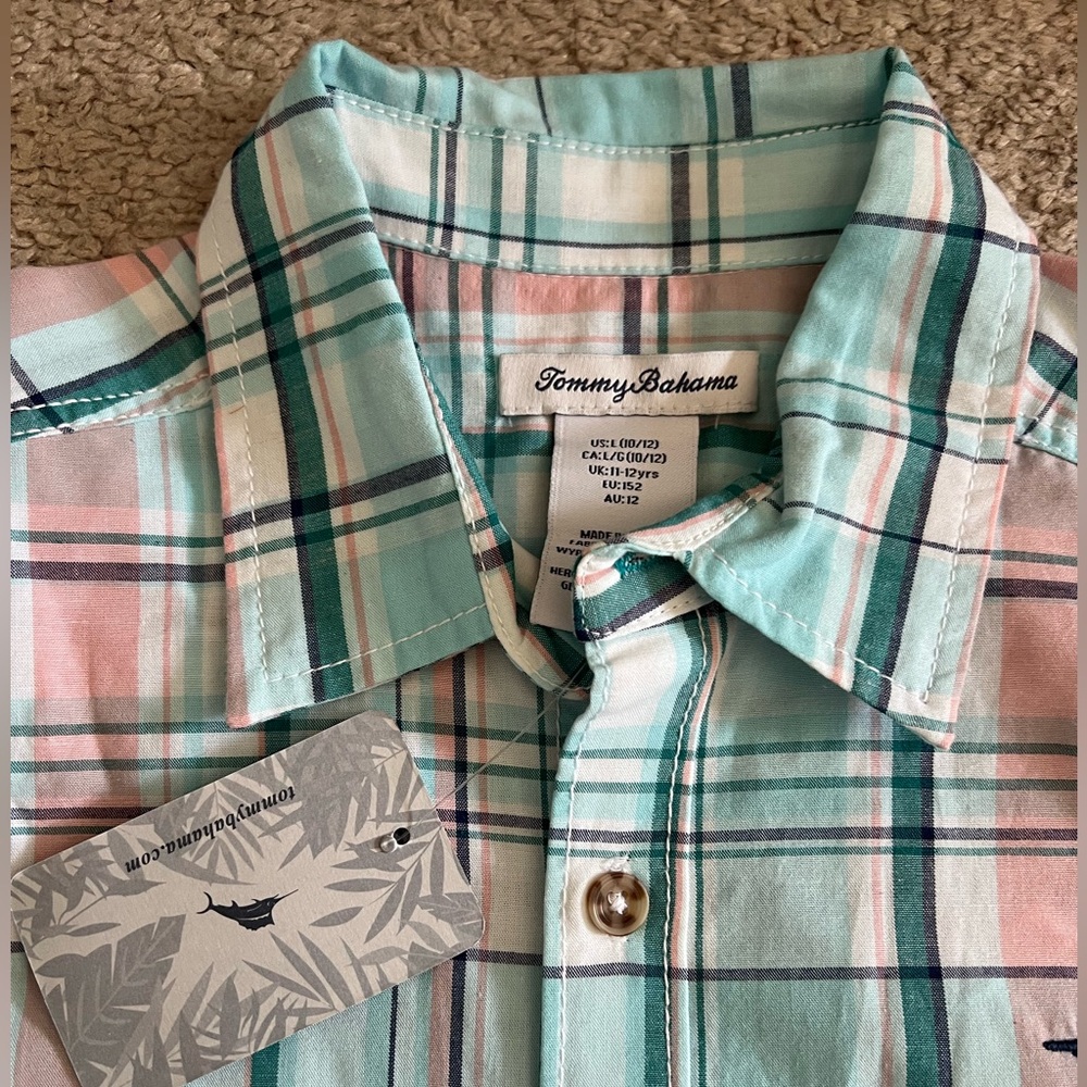 NEW! Tommy Bahama Boys Button-up size 10/12